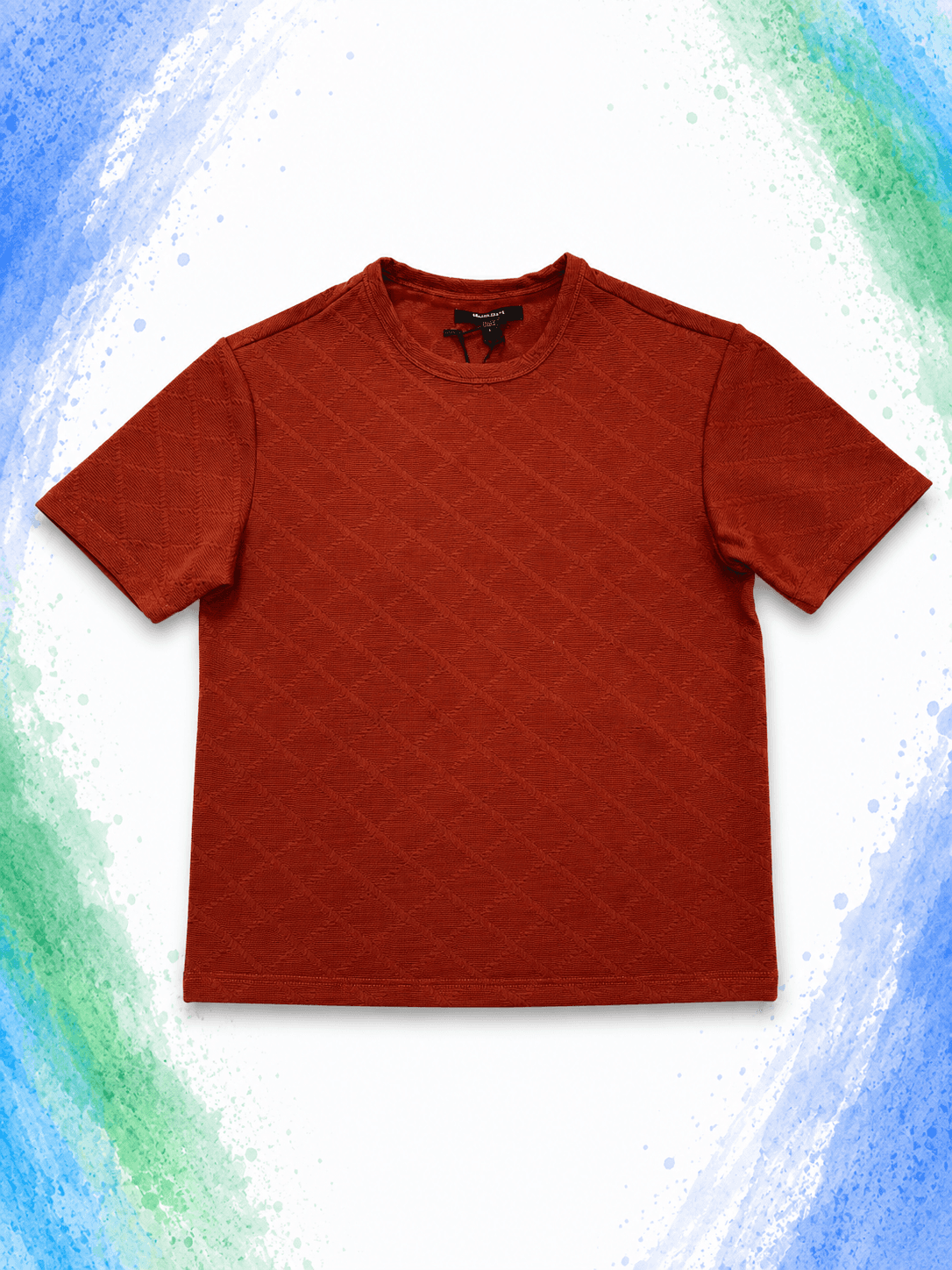 Textured Relaxed Tee Orange