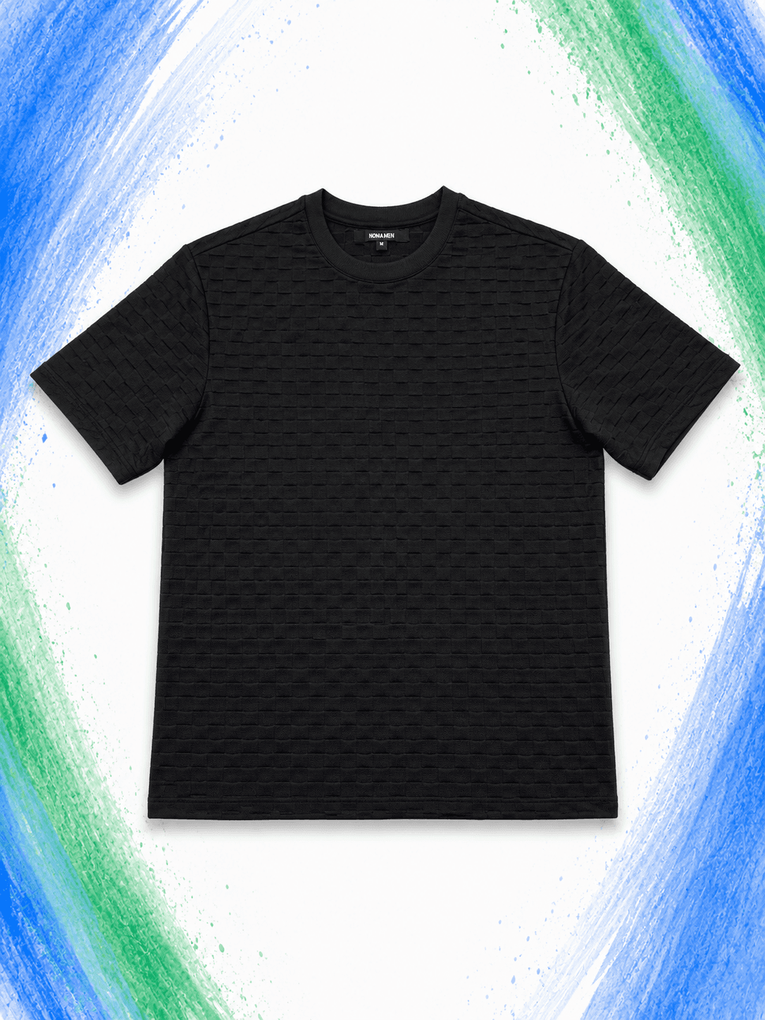Textured Relaxed Black Tee